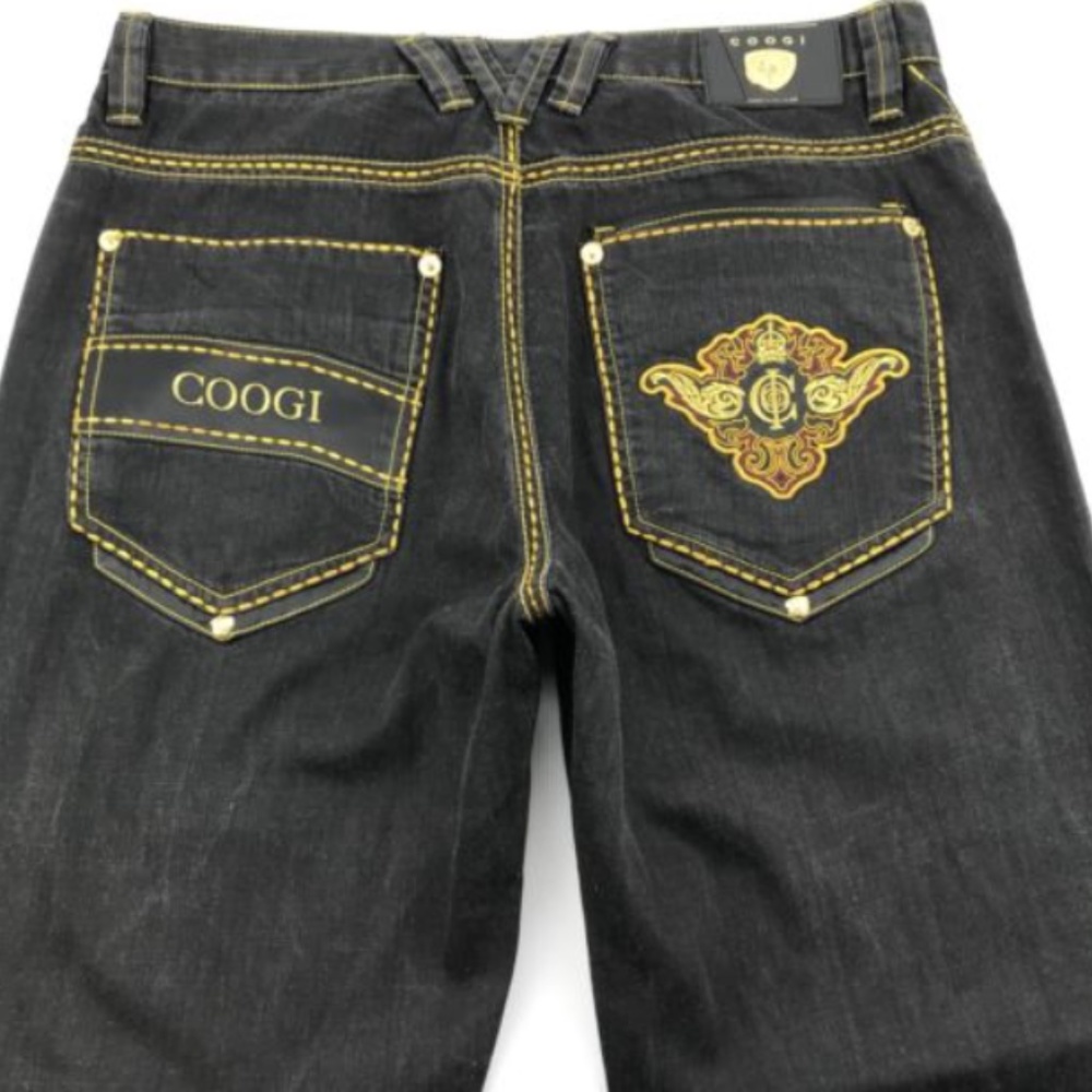Coogi Mens Jeans Sz 38 X 34 Black